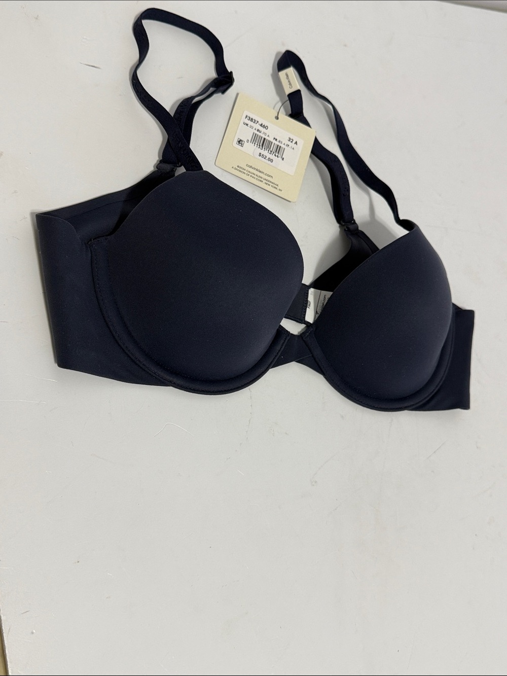 Calvin Klein Navy T-Shirt Bra with Smooth Molded Cups